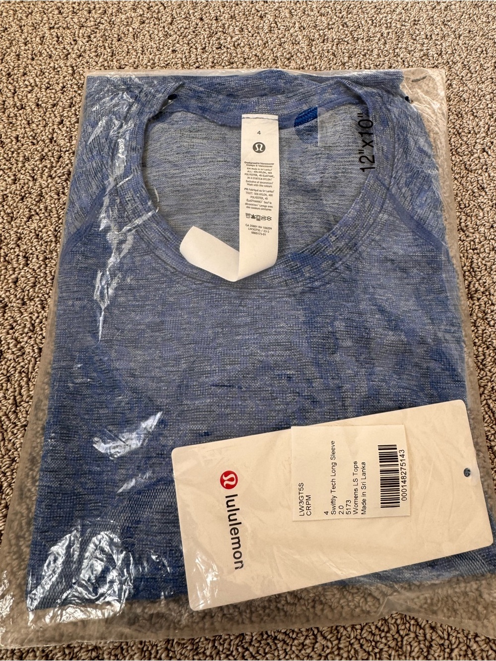 BNWT Lululemon Swiftly Tech Long Sleeve 2.0  Still in Packaging Sz 4